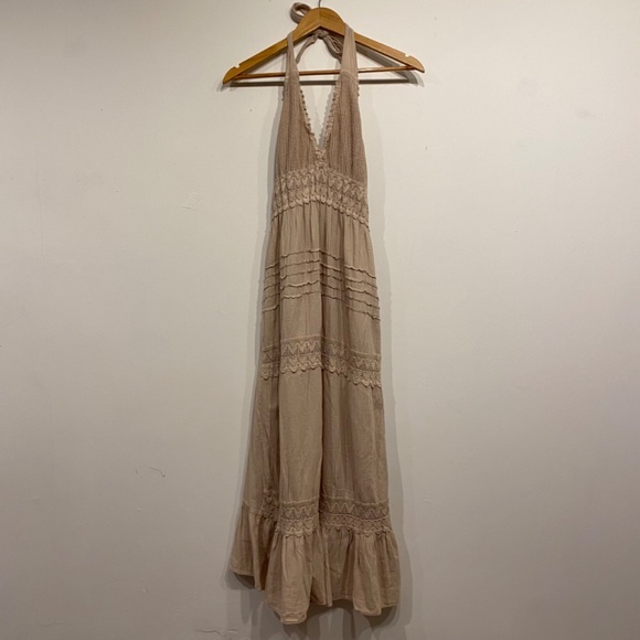 Seaspice Resort Beige Halter Neck Midi Dress - Picture 3 of 6